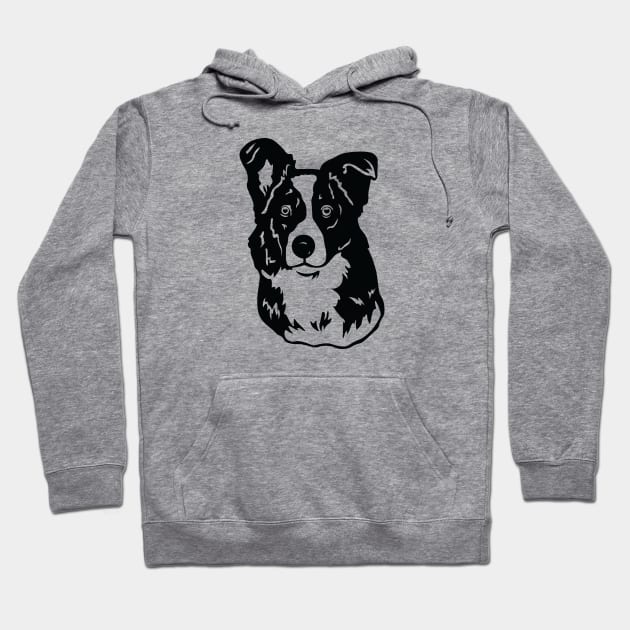 Dog Outline Hoodie by sportartbubble